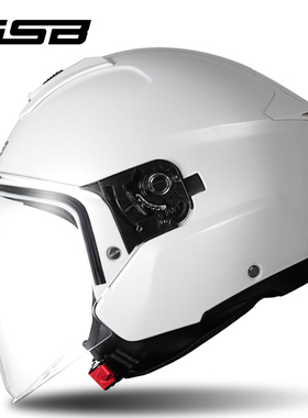 新款gsb摩托车头盔男四季通用复古半盔女士3C认证电动骑行安全透