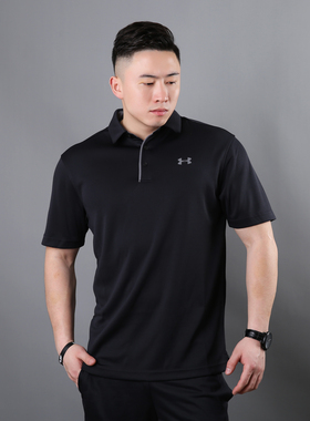 美国UA安德玛Tech polo衬衫男士宽松跑步运动休闲T恤速干透气短袖