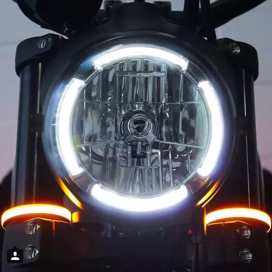 定制LED条形环形转向灯超亮摩托车改装LED转向灯灯条灯带通用鑫源