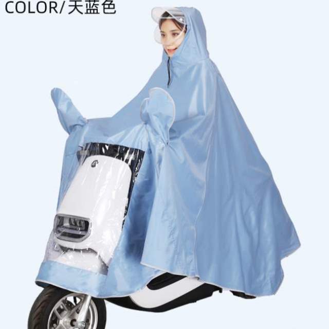 防水雨衣加大双人骑行&踏板电动车单人遮脚雨超大摩托车专用加厚