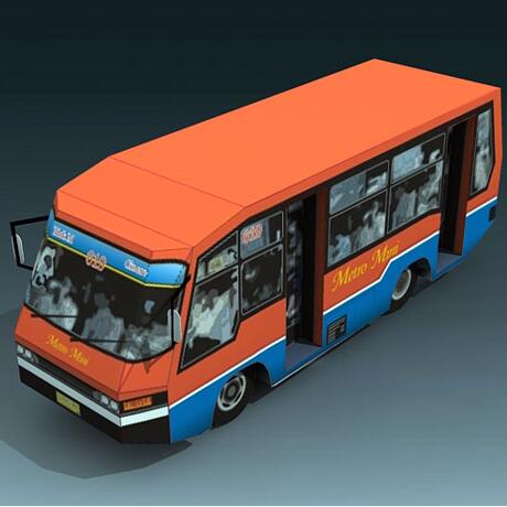 儿童益智DIY手工制作巴士客车公交车立体3D纸质模型纸艺玩具摆件