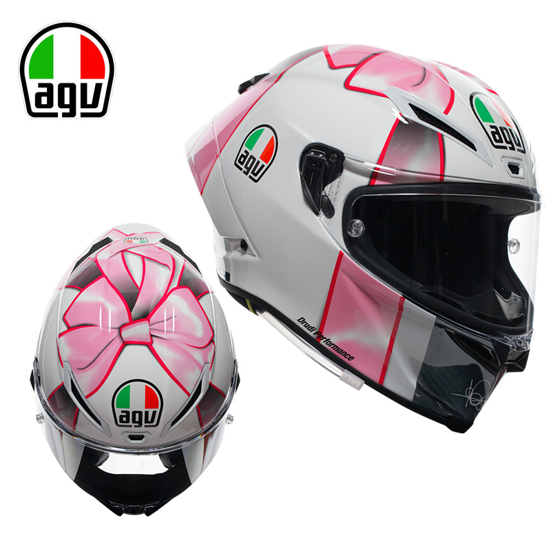 意大利蝴蝶结 虎-定制AGV PISTA GPRR摩托车赛道盔碳纤维跑盔头盔