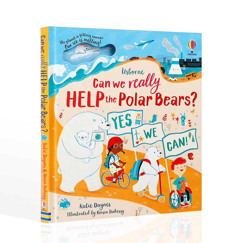 英文原版Can We Really Help The Polar Bears? 我们真的可以帮助北极熊吗 Usborne尤斯伯恩出版幼儿启蒙绘本睡前故事书洞洞书