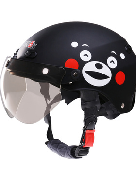 VAR新国标3C认证熊本熊电动摩托车头盔男四季通用女士夏季安全帽