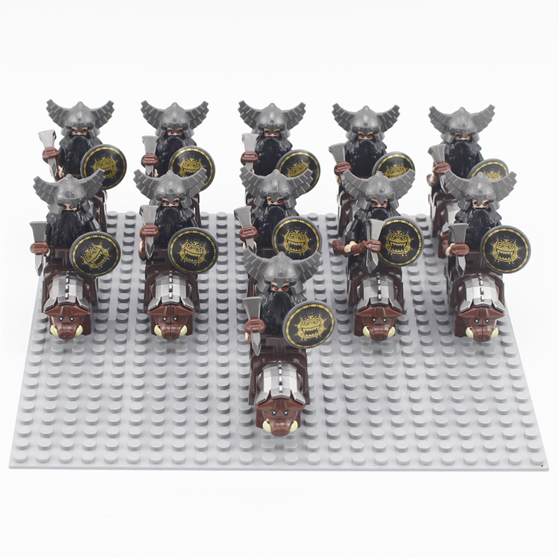 邪恶矮人骑士人仔士兵军团狮王城堡系列军事战争拼装积木玩具
