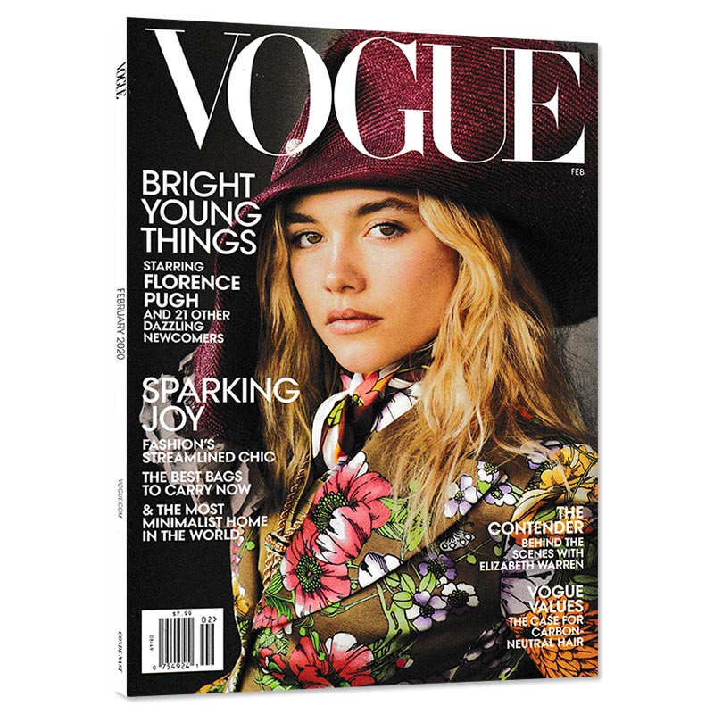 英文版 Vogue服饰与美容杂志 2020年2月 封面佛罗伦斯珀Florence Pugh
