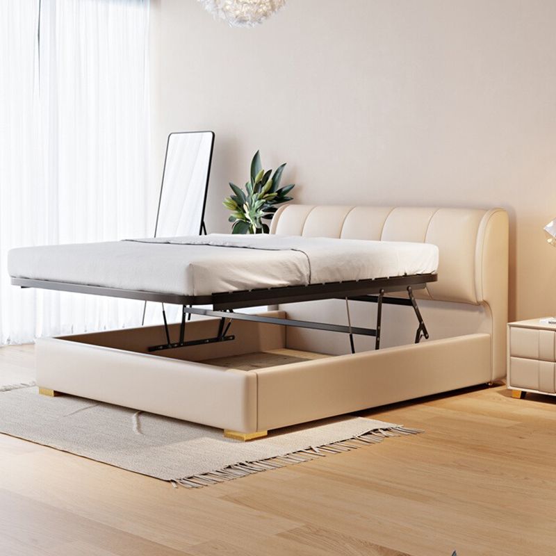 平移高箱储物床双人1.8x2气压床1.5米现代简约主卧新款婚床真皮床
