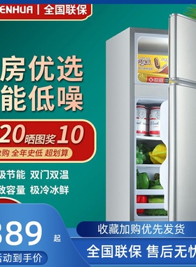 申花冰箱小型家用出租房学生宿舍厨房小户型迷你双门一级能效冷柜