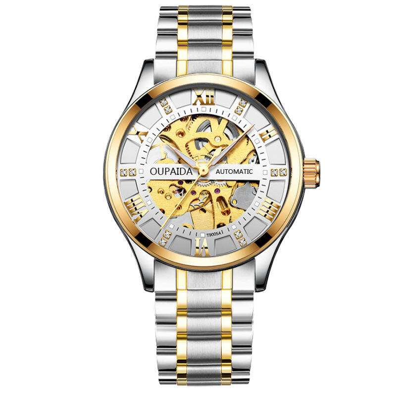 OUPAIDA新款士钢带手表休闲全自动手表防水欧派达机械机芯男商务