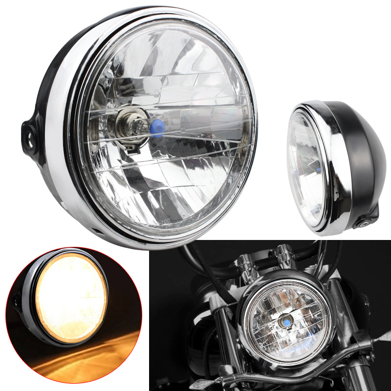 摩托车哈雷摩托车LED大灯 改装椭圆型远近大灯 前照灯 H4卤素大灯