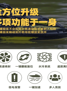 优迪无刷高速遥控船涡喷船喷射快艇摩托艇飞艇船模户外戏水玩具船
