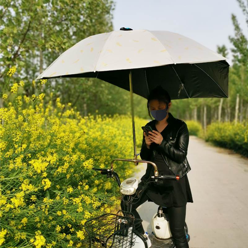 加长加厚电动车遮阳伞雨棚篷蓬电瓶踏板摩托三轮自行车黑胶防晒伞