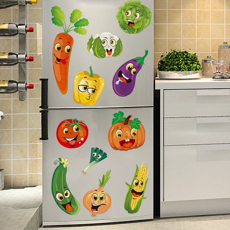 冰柜双开门冰箱贴纸自粘小图案翻新贴画装饰创意卡通可爱空调贴膜