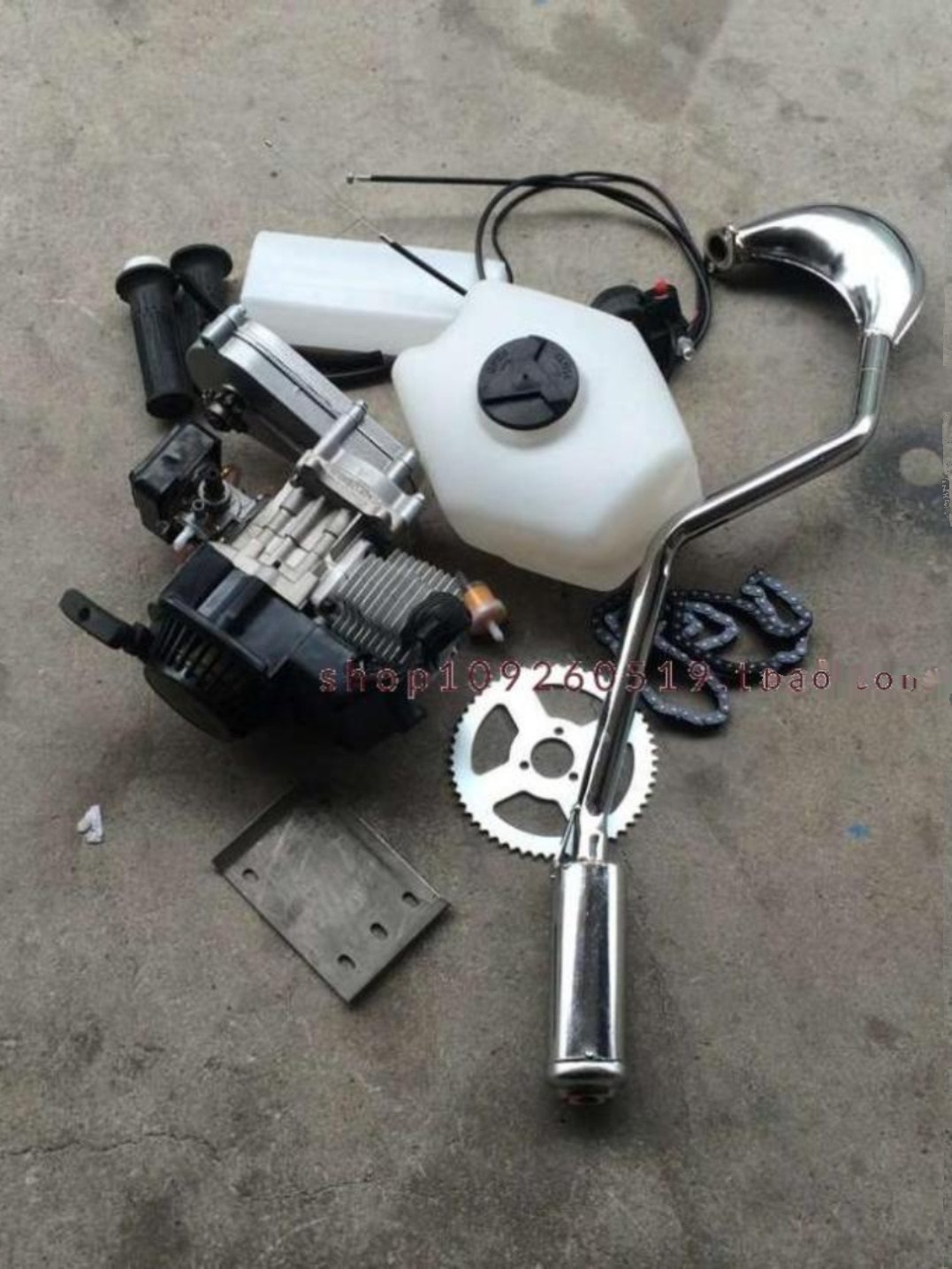 DIY改装自行车汽油机49CC小利亚越野摩托配件二冲程发动机气缸体