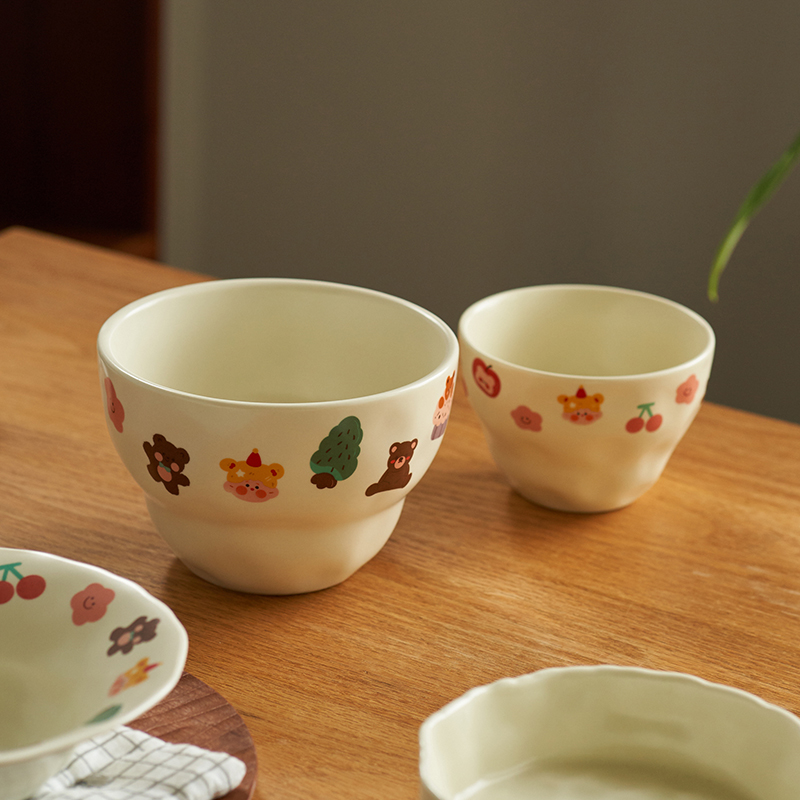 肆月韩式可爱泡面碗拉面碗大容量吃面家用陶瓷汤碗螺蛳粉碗耐高温