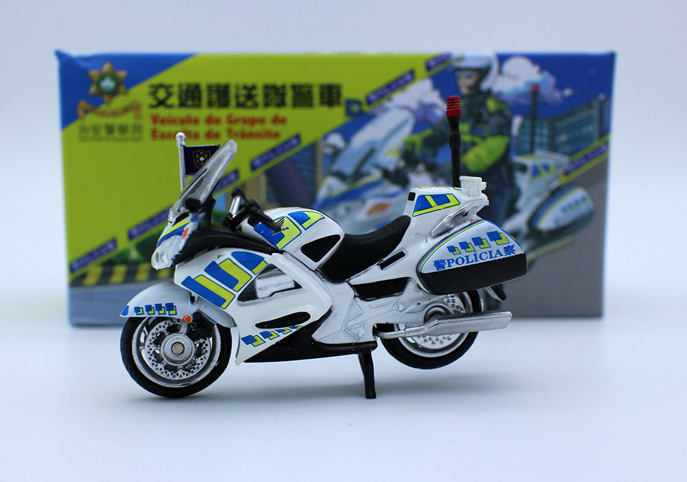 TINY微影玩具1/43 Hondaa本*田摩托车澳门治安交通护送队警车模型