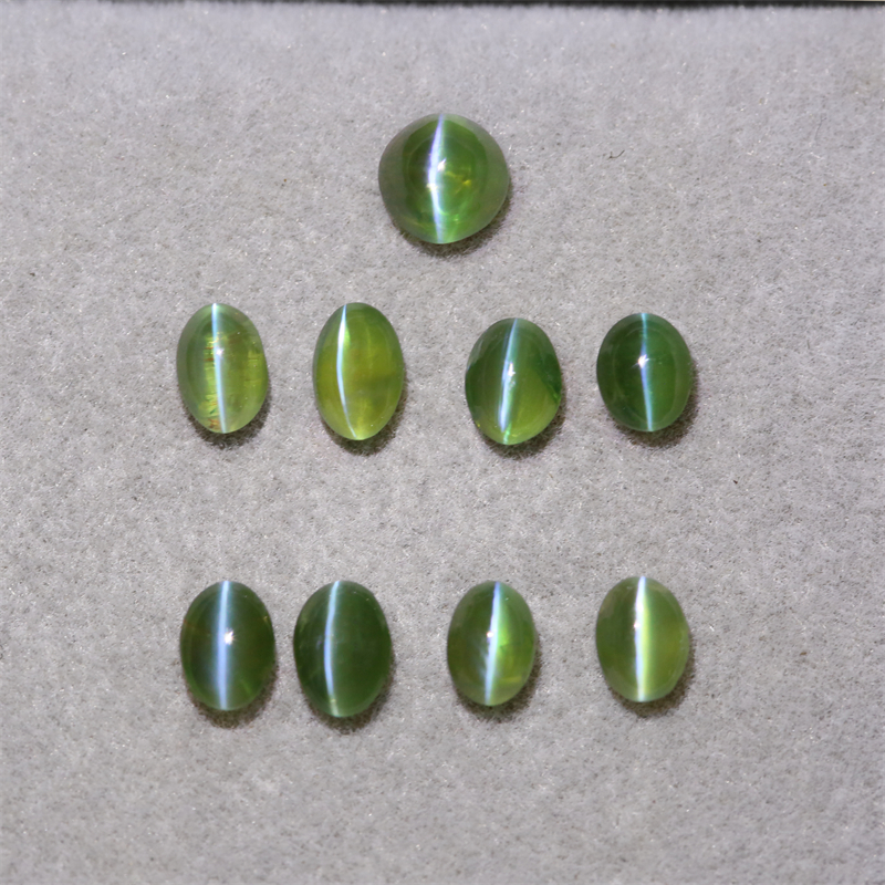 M16斯里兰卡亚历山大变石猫眼金绿宝石珠宝18K金镶嵌戒指耳钉新品