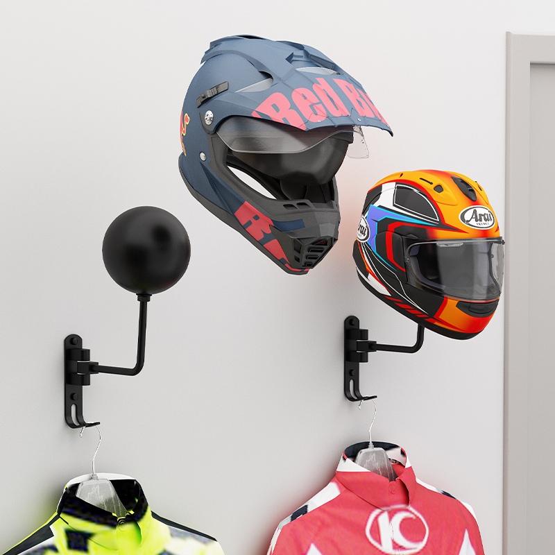 摩托电动车头盔架子壁挂免打孔帽子收纳挂架钩帽托家用展示安全帽