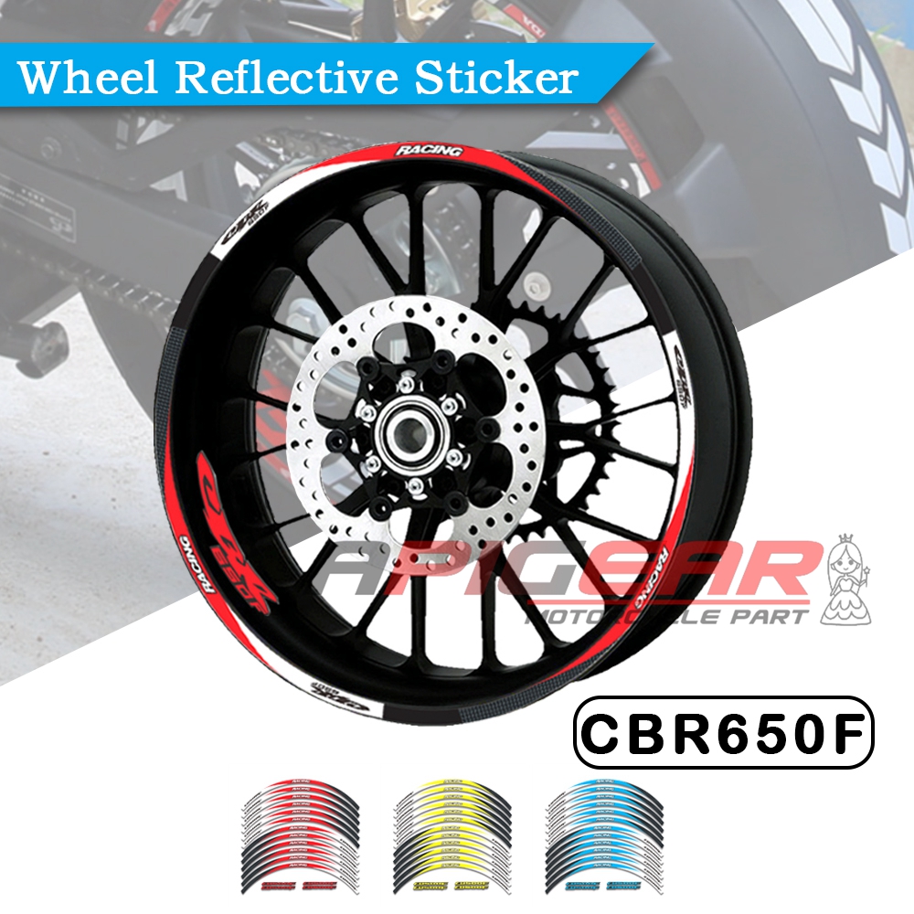 适用于本田 CBR650F 摩托车改装个性轮毂贴轮圈车圈防水反光贴纸