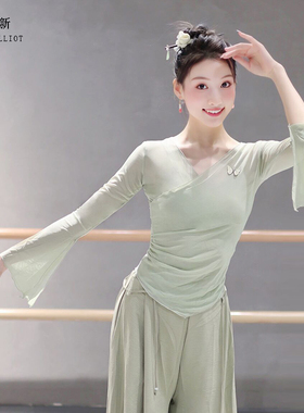 古典舞纱衣演出服飘逸形体中国舞练功服成人2024新款舞蹈上衣女款