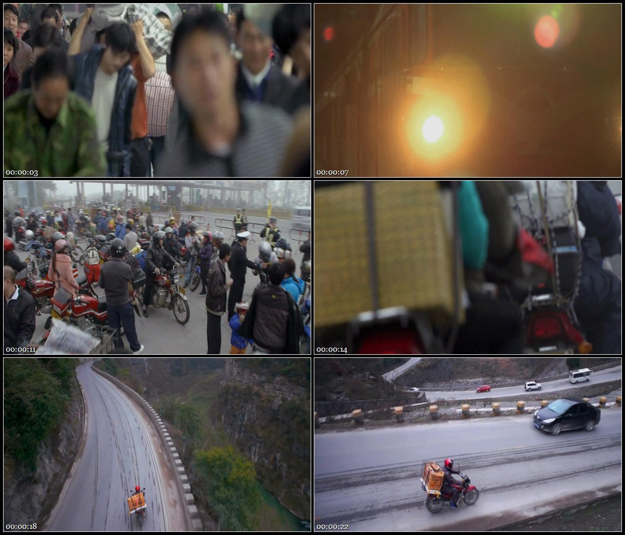 春节归乡回家火车站人流摩托车骑行回家团聚脚步高清实拍视频素材
