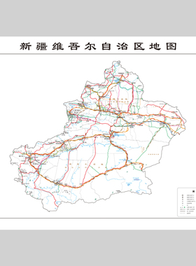 新疆维吾尔自治区交通线路地图电子版设计素材文件