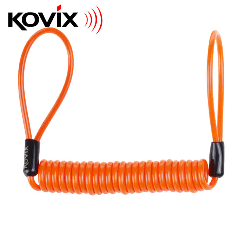 原装KOVIX摩托车碟刹锁提醒绳电动车头盔绳内钢丝伸缩警示绳1.5米