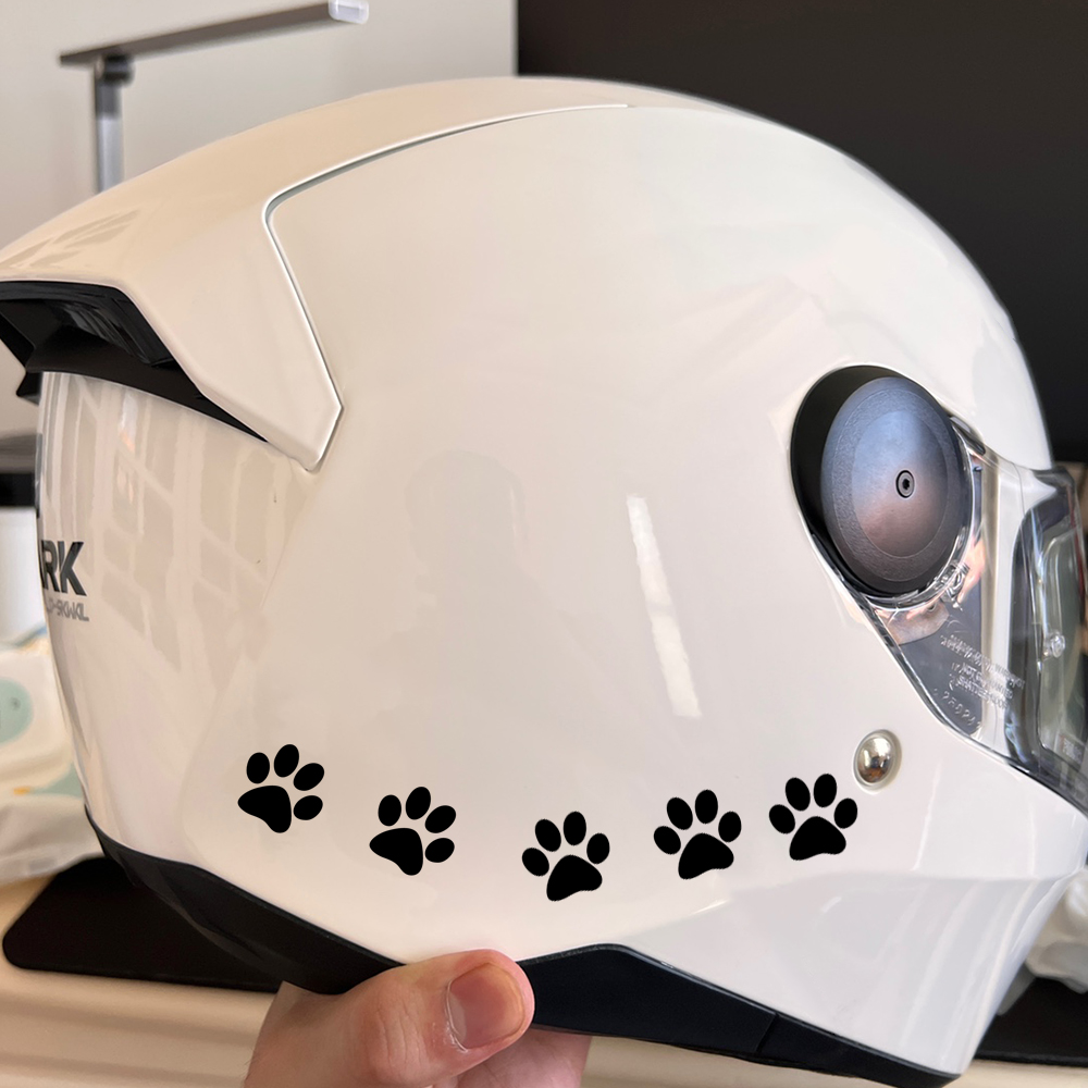 摩托机车汽车车窗三角窗头盔贴个性可爱猫爪遮划痕反光防水车身贴