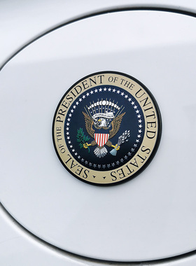 美国总统徽章车标汽车老鹰车贴3D立体个性电动摩托车金属贴标尾箱