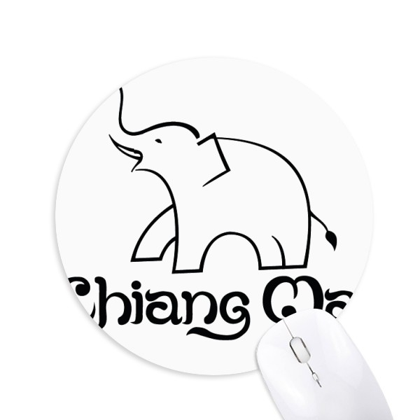 泰国制造简笔画大象盾牌圆形游戏办公防滑橡胶鼠标垫礼物