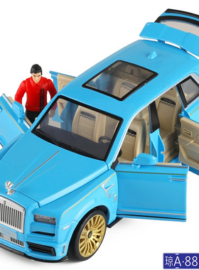 6开门全尺寸大型库里南幻影越野SUV仿真合金金属汽车模型玩具摆件
