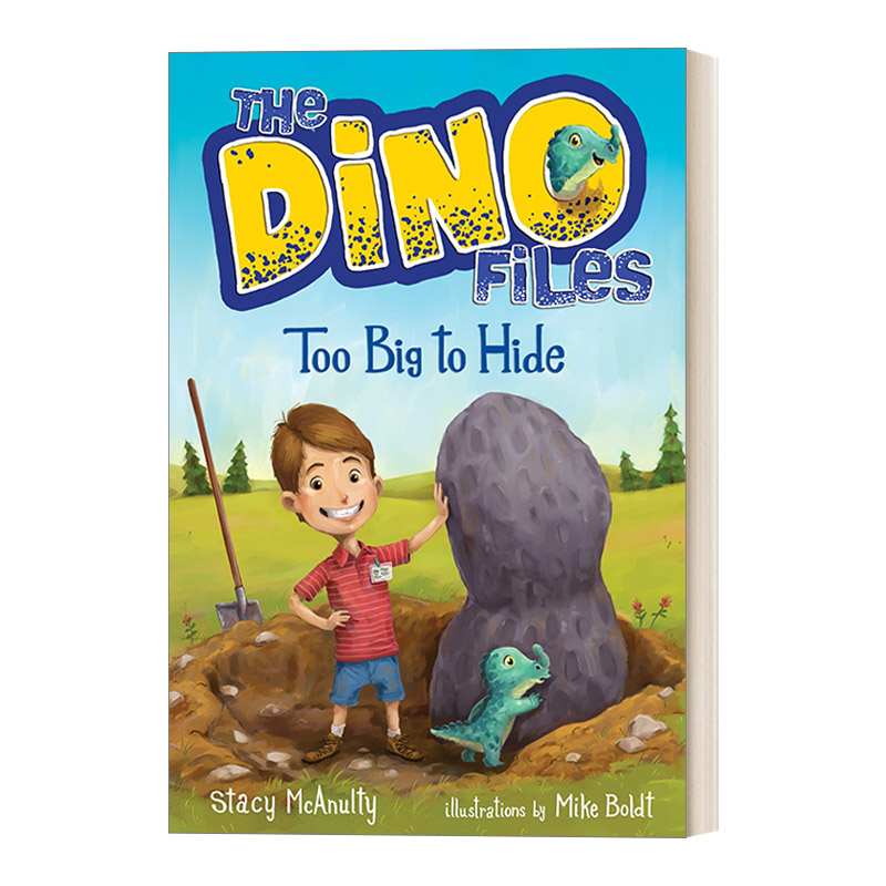 英文原版 The Dino Files #2 Too Big to Hide 恐龙档案系列2 太大了，藏不了 儿童动作冒险小说 章节桥梁书 英文版 进口英语书籍