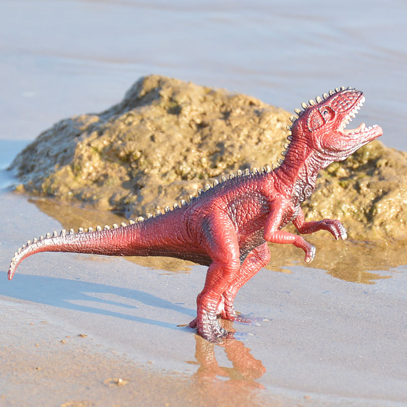 侏罗纪实心南方暴龙 小号红色巨兽龙 仿真静态动物玩具 恐龙模型
