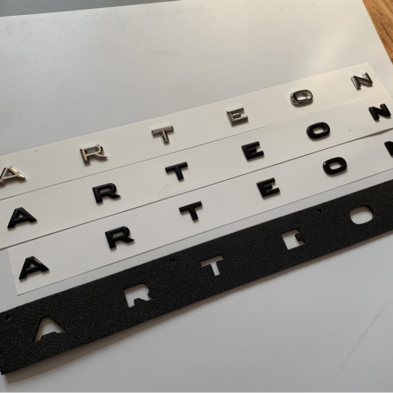 19年新款大众CC改装件ARTEON英文字母贴装饰配件后字标车贴3d立体