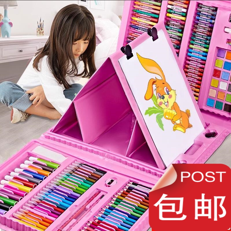 小学生水彩笔儿童画笔礼盒美术绘画水粉油画棒彩铅绘画工具全套