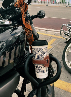 本田ns125la摩托车水杯架踏板复古自行车水壶架咖啡架装饰小配件