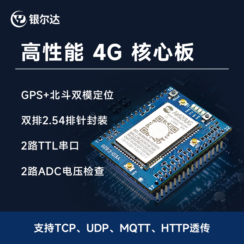 银尔达4g模块DTU串口透传GPS+北斗双定位秒定位精度高速度快GNSS