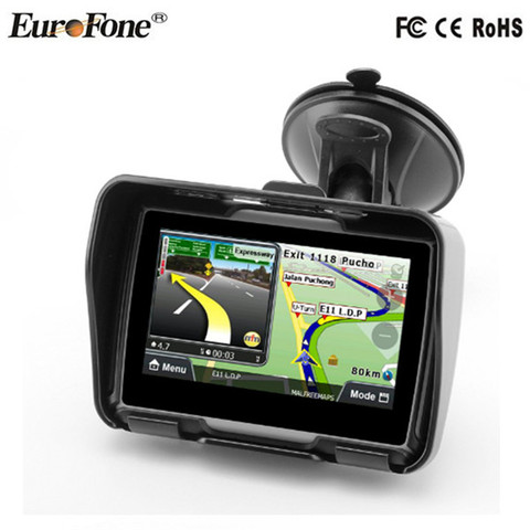 自行车GPS供应地图欧洲定位导航仪GPS免费4.3寸防雨水摩托车配送