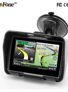 自行车GPS供应地图欧洲定位导航仪GPS免费4.3寸防雨水摩托车配送