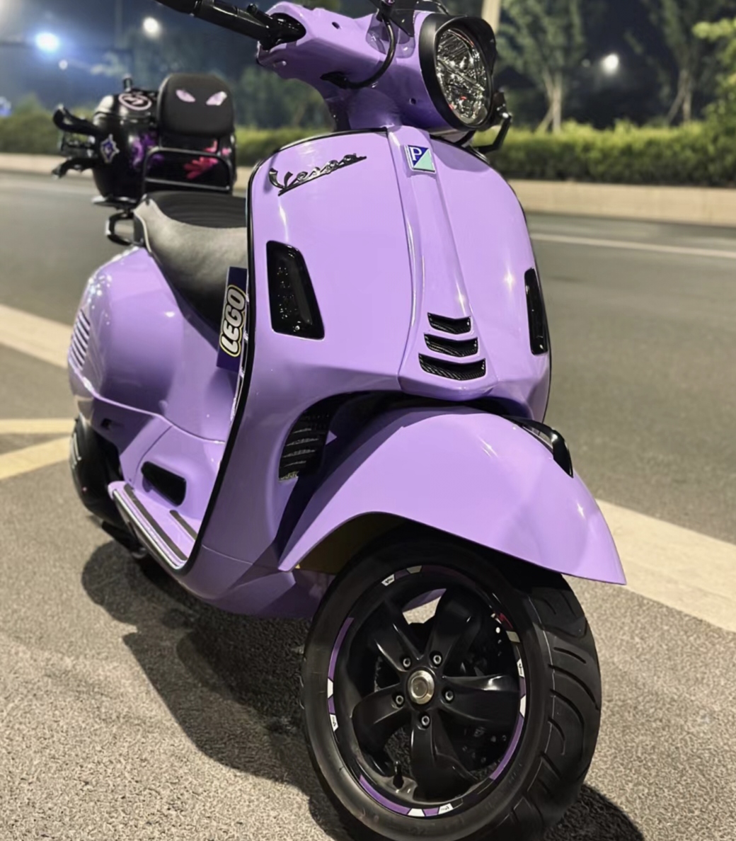 摩托车改色机车踏板喷漆翻新个性定制幽兰紫新品促销2023外壳喷漆
