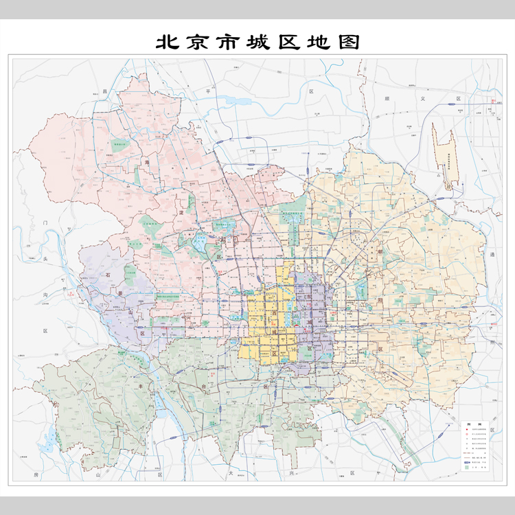 北京市城区矢量地图电子版设计素材文件