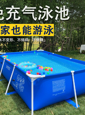 大型游泳池家用儿童户外别墅泳池折叠成人支架水池宠物洗澡养鱼池