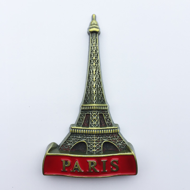 法国巴黎地标埃菲尔铁塔立体合金磁力贴冰箱贴 旅游纪念品伴手礼