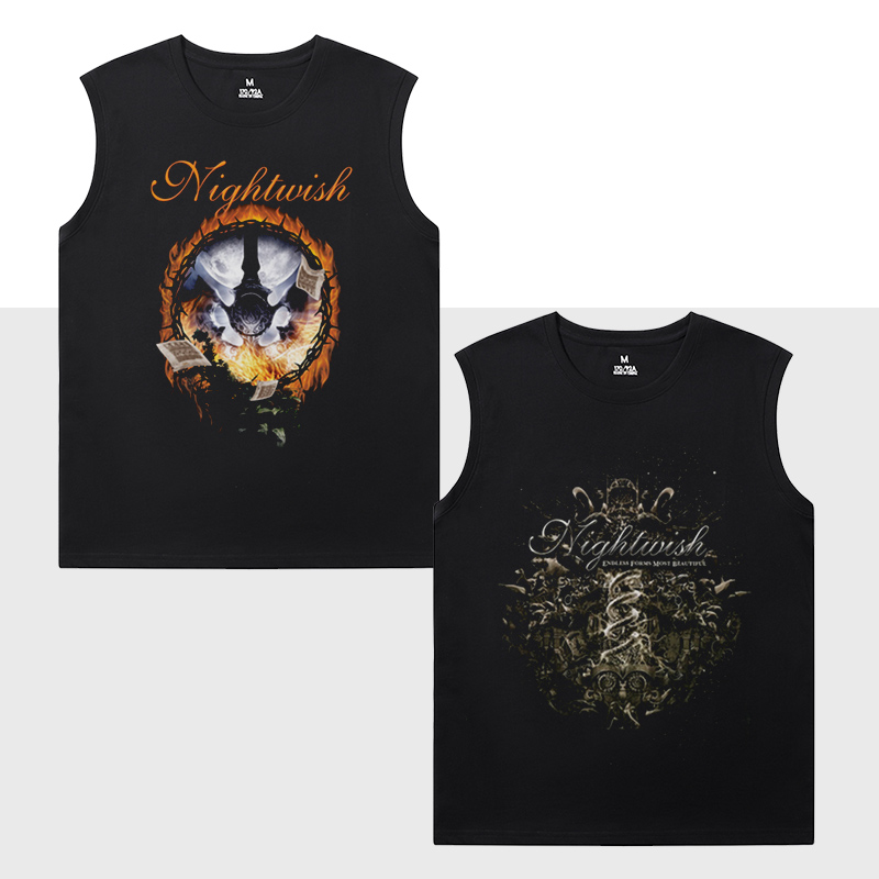 Nightwish夜愿日暮颂歌美声金属乐队日暮颂歌夏季纯棉T恤背心短袖