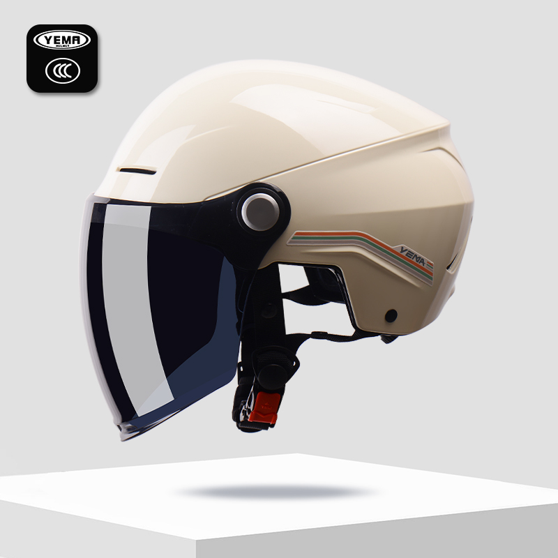 野马新国标3C认证电动摩托车头盔女夏季防晒电瓶安全帽男透气半盔