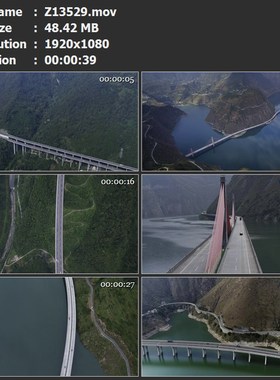 雅西高速公路汽车高架桥公路行驶航拍高清实拍视频素材