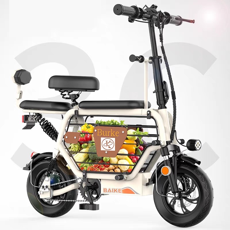 电动车自行车小型迷你女士亲子带娃宠物折叠电瓶车新国标锂电单车