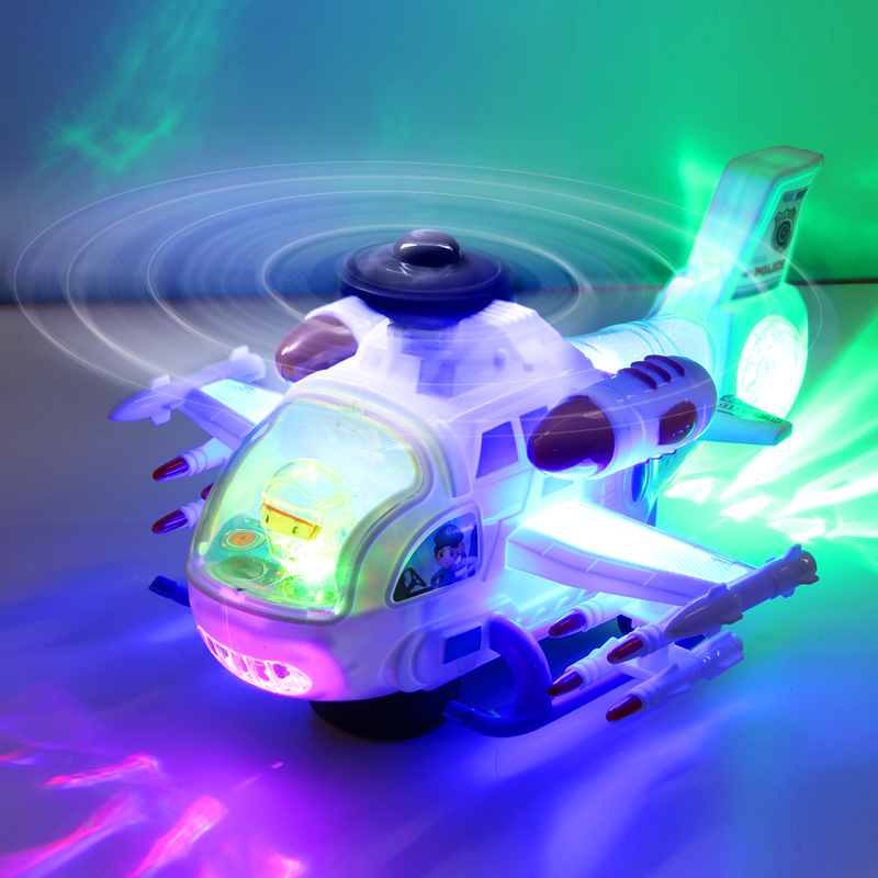 用宝宝电动灯光音乐飞机玩具万向轮仿真直升飞机模型客机战斗机