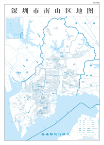 深圳市南山区2地图定制行政区划水系交通地形卫星流域小区村界打