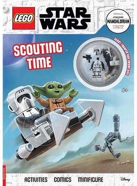 现货 乐高-星球大战:侦察时刻 (附乐高侦察兵迷你人偶和飞梭摩托) 活动与玩具书 游戏书  英文原版 LEGO Star Wars: Scouting Time